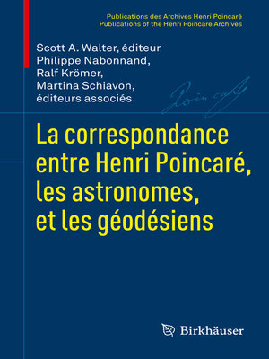 cover image of La correspondance entre Henri Poincaré, les astronomes, et les géodésiens